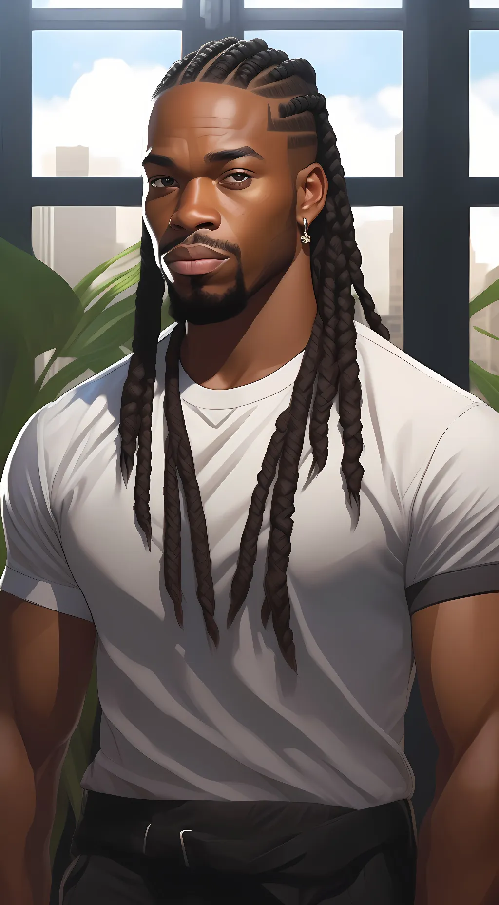 ai character: Tee background