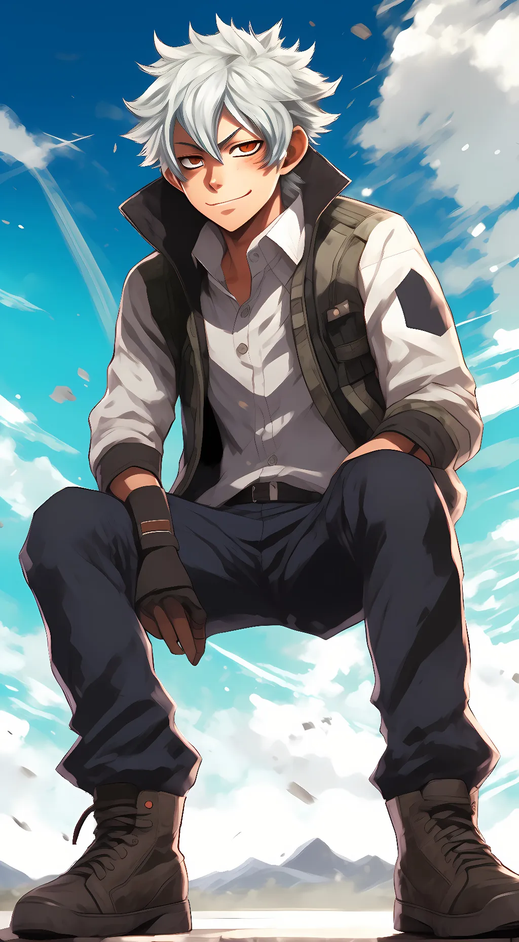 ai character: Tomura Shigaraki  background