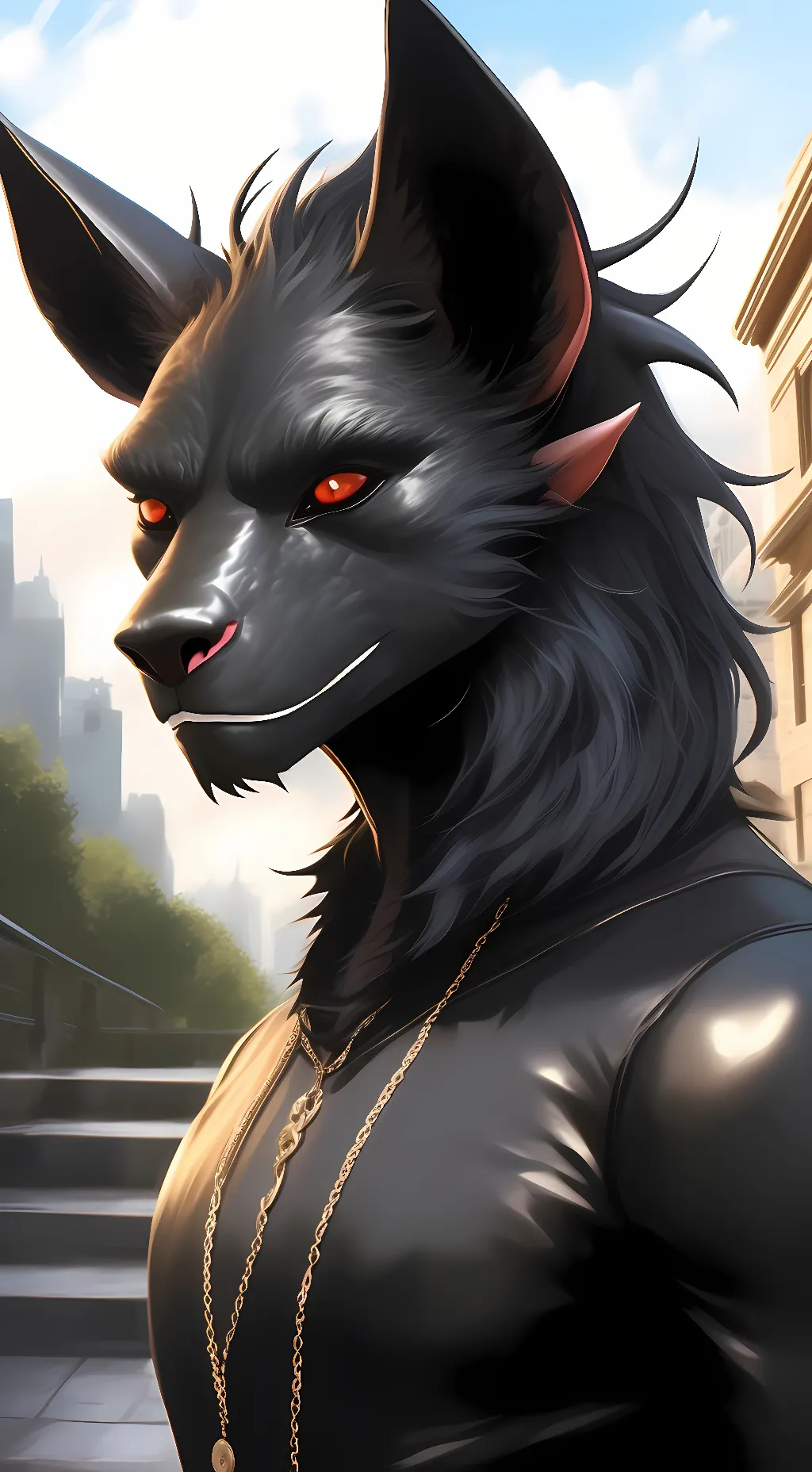 ai character: wofie background