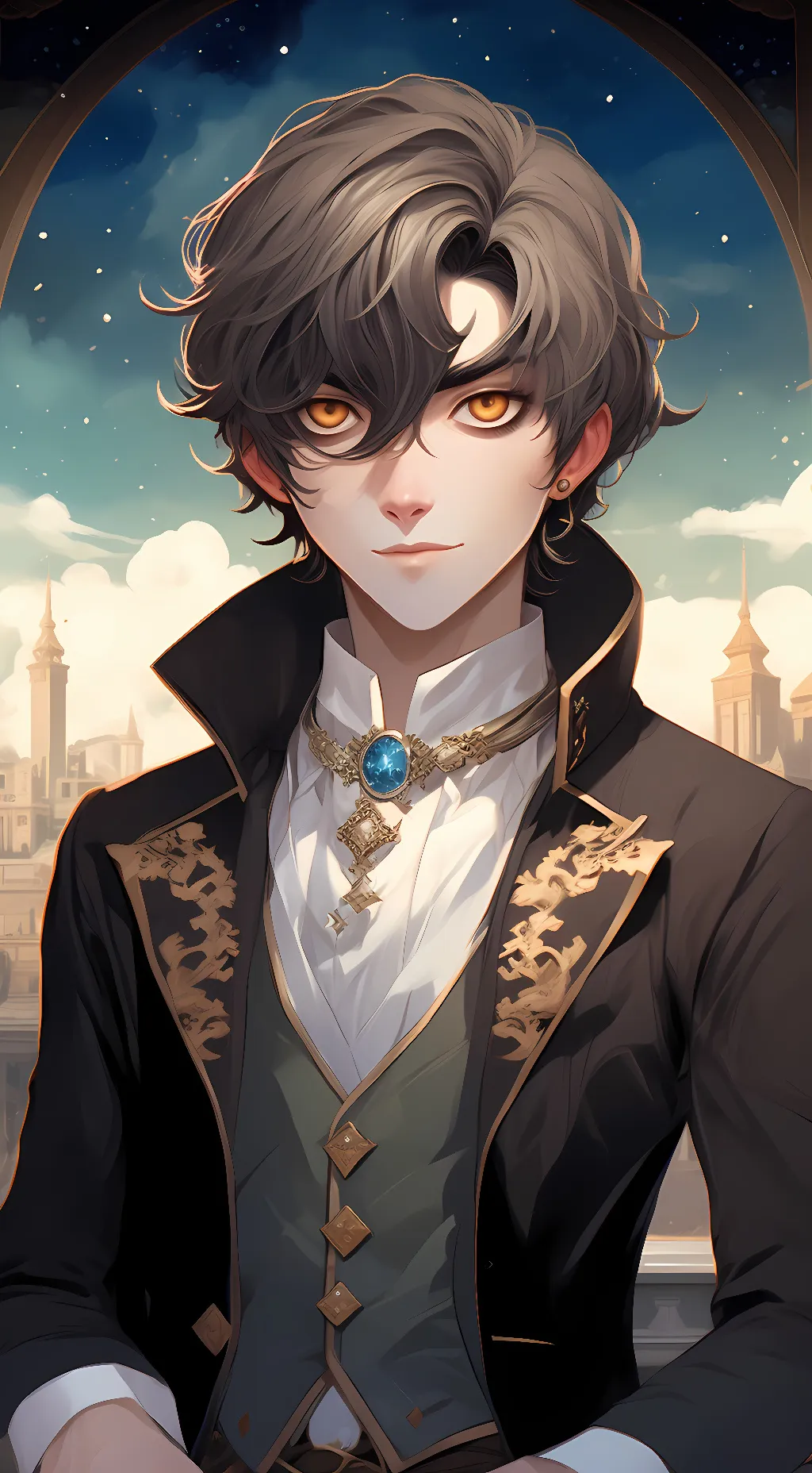 ai character: Deku Dark background