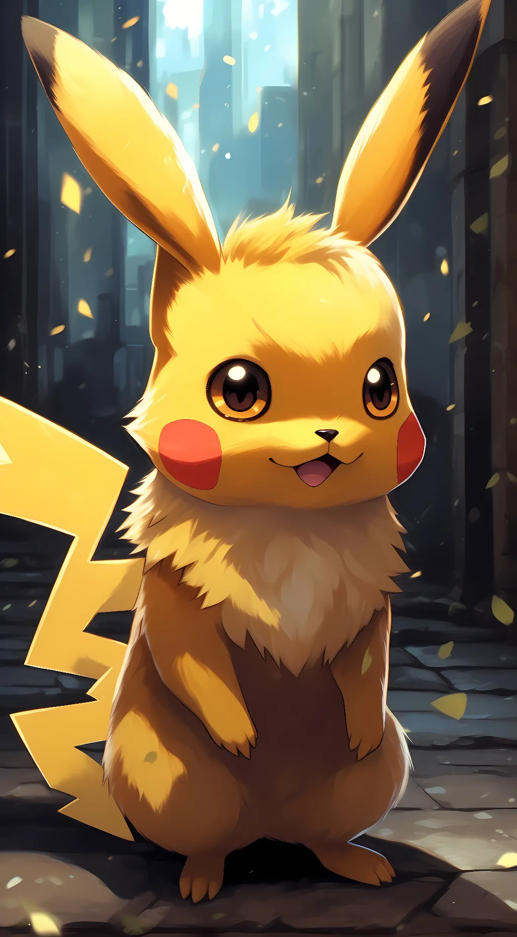ai character: Pikachu  background