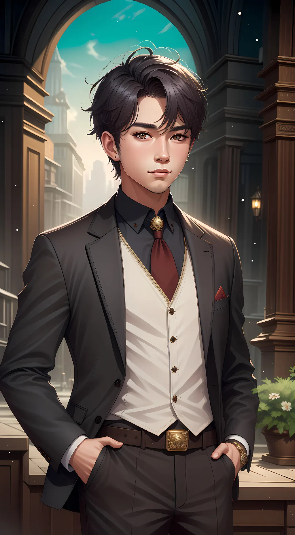 ai character: Alexander  background