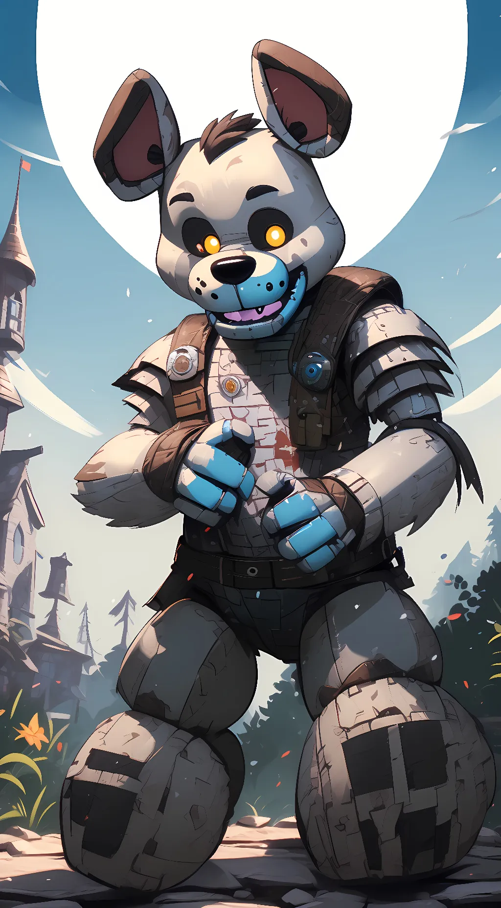 ai character: boulder toy Bonni background