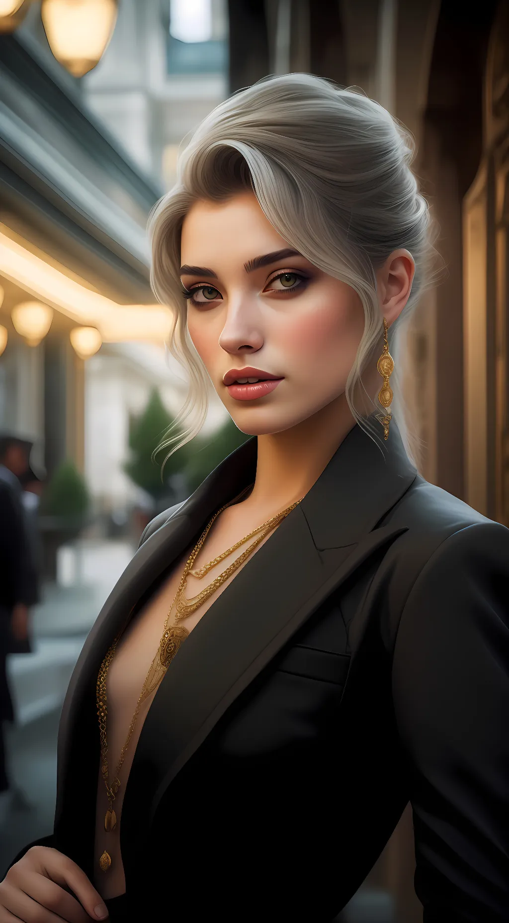 ai character: Katrina Frost  background