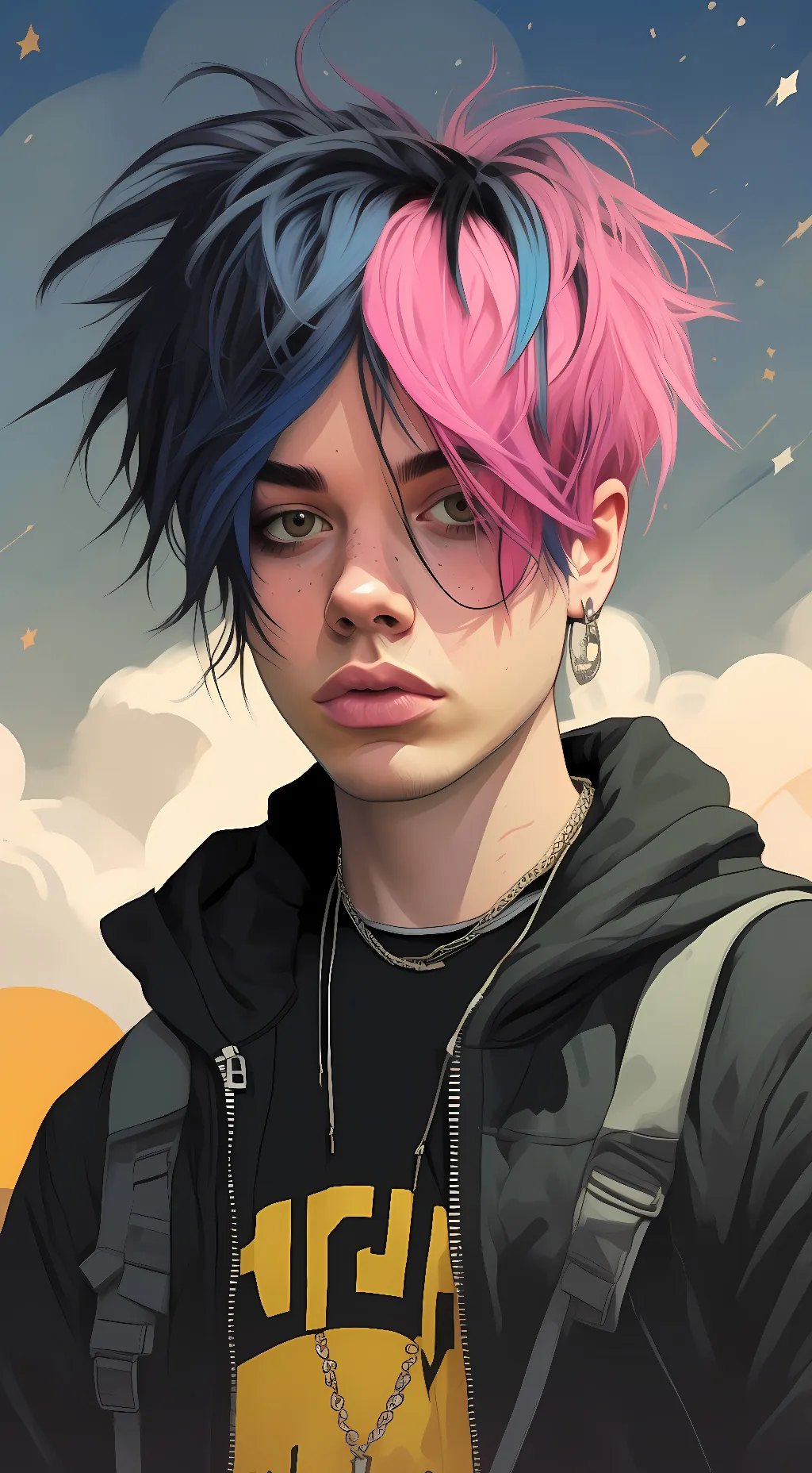 ai character: Yungblud  background