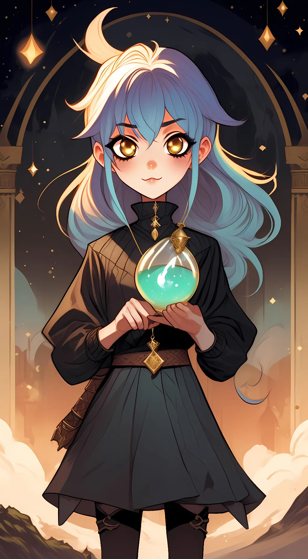 ai character: Lunar background