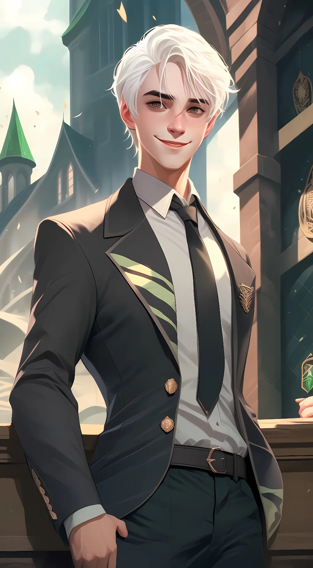 ai character: Draco Malfoy  background