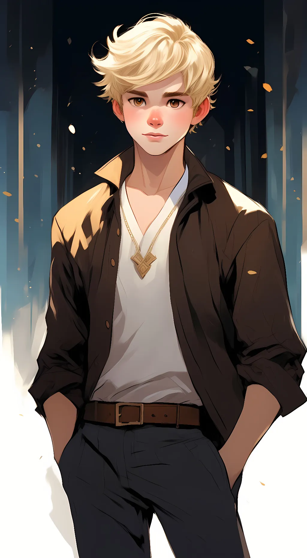 ai character: Justin  background