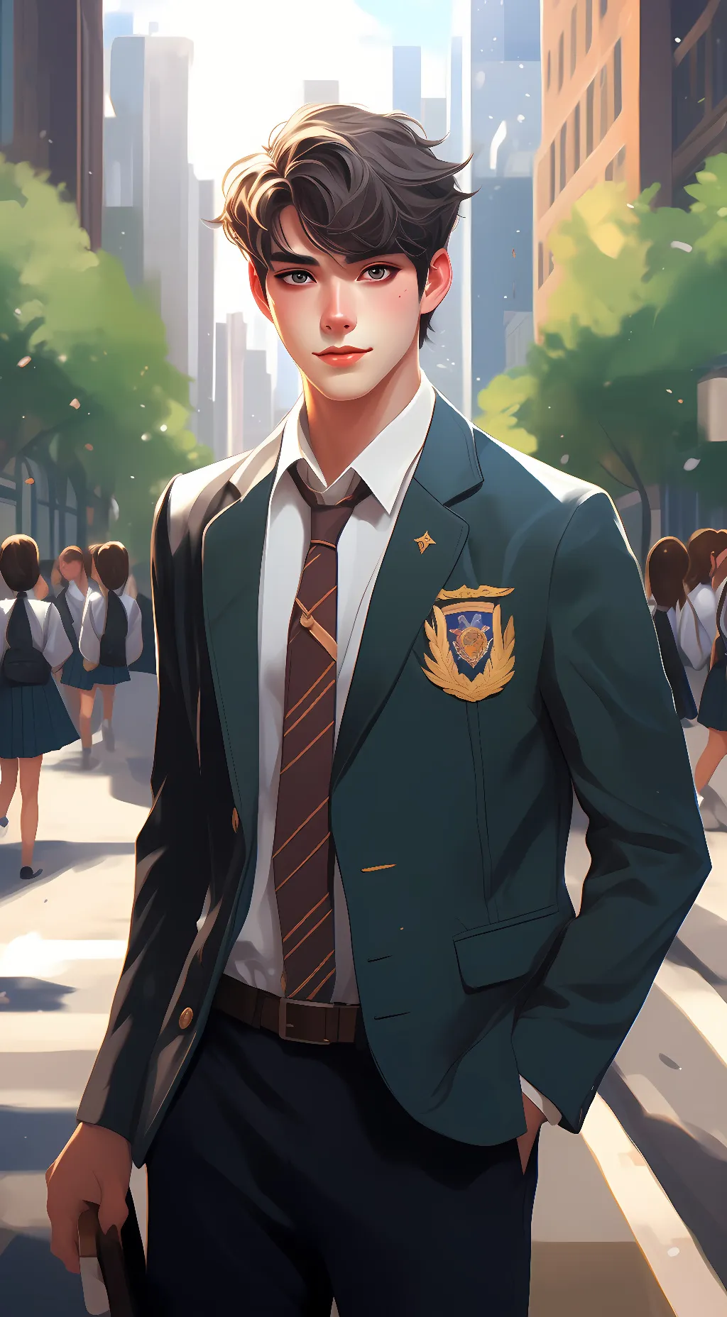 ai character: all girls school  background