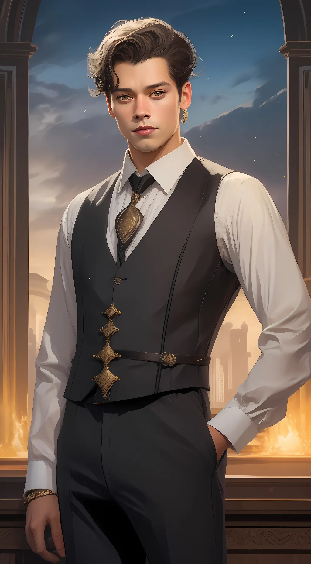 ai character: harry styles background