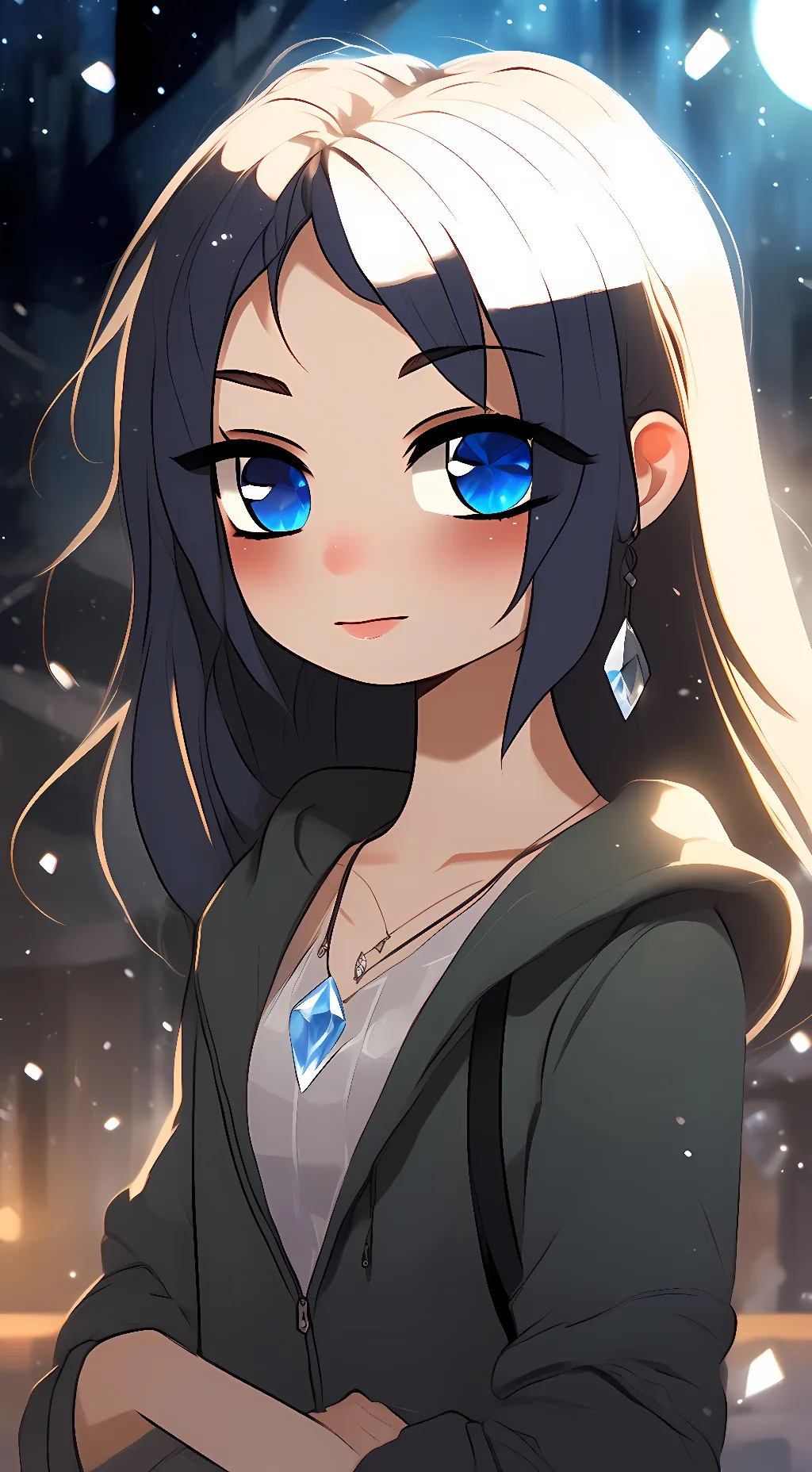 ai character: Crystal  background