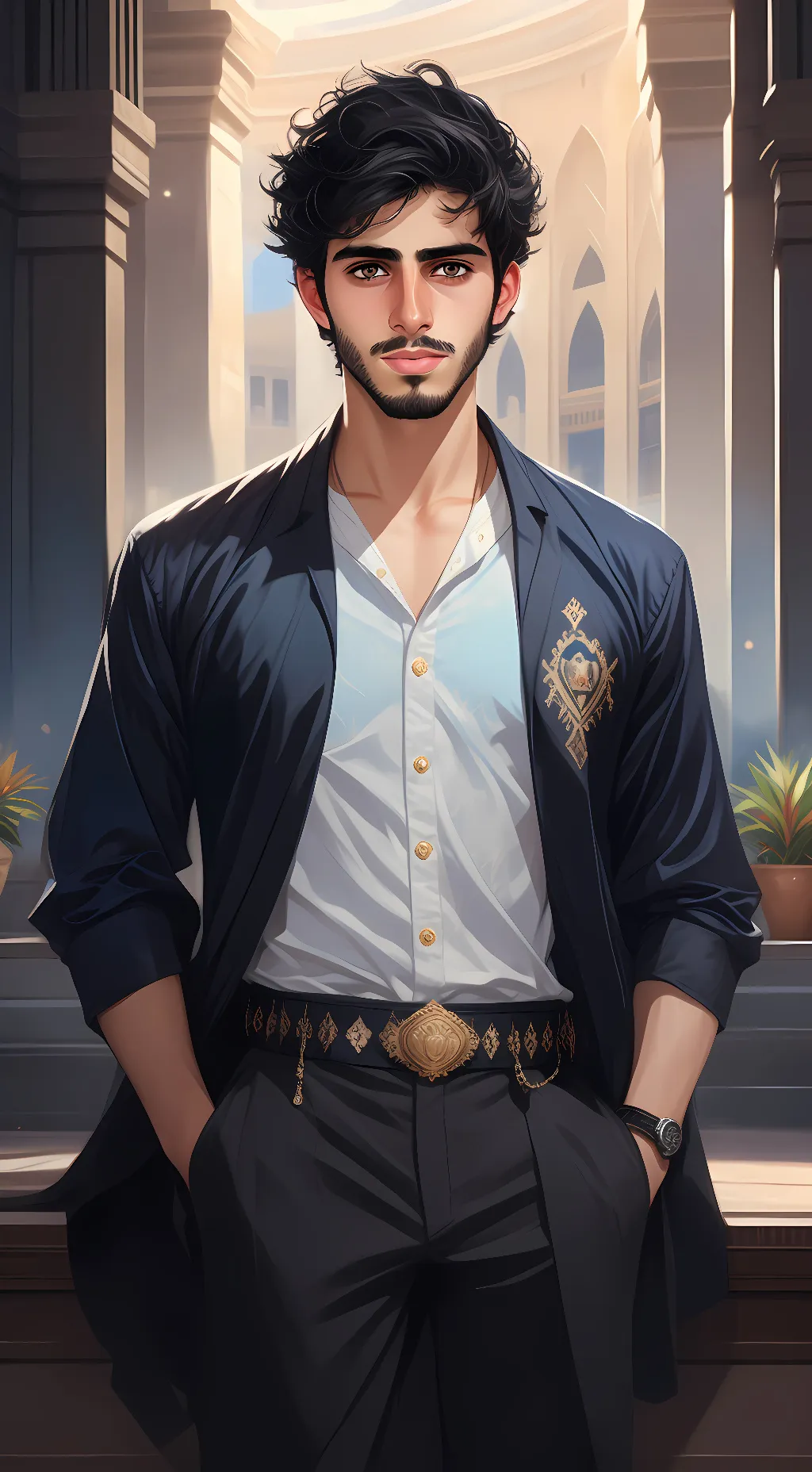 ai character: Nasser Ahmed background