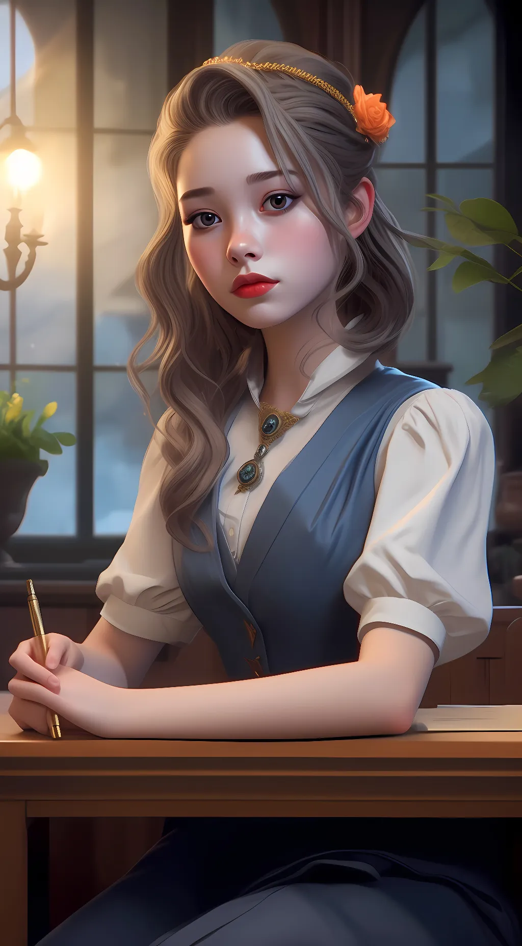 ai character: Ginger background