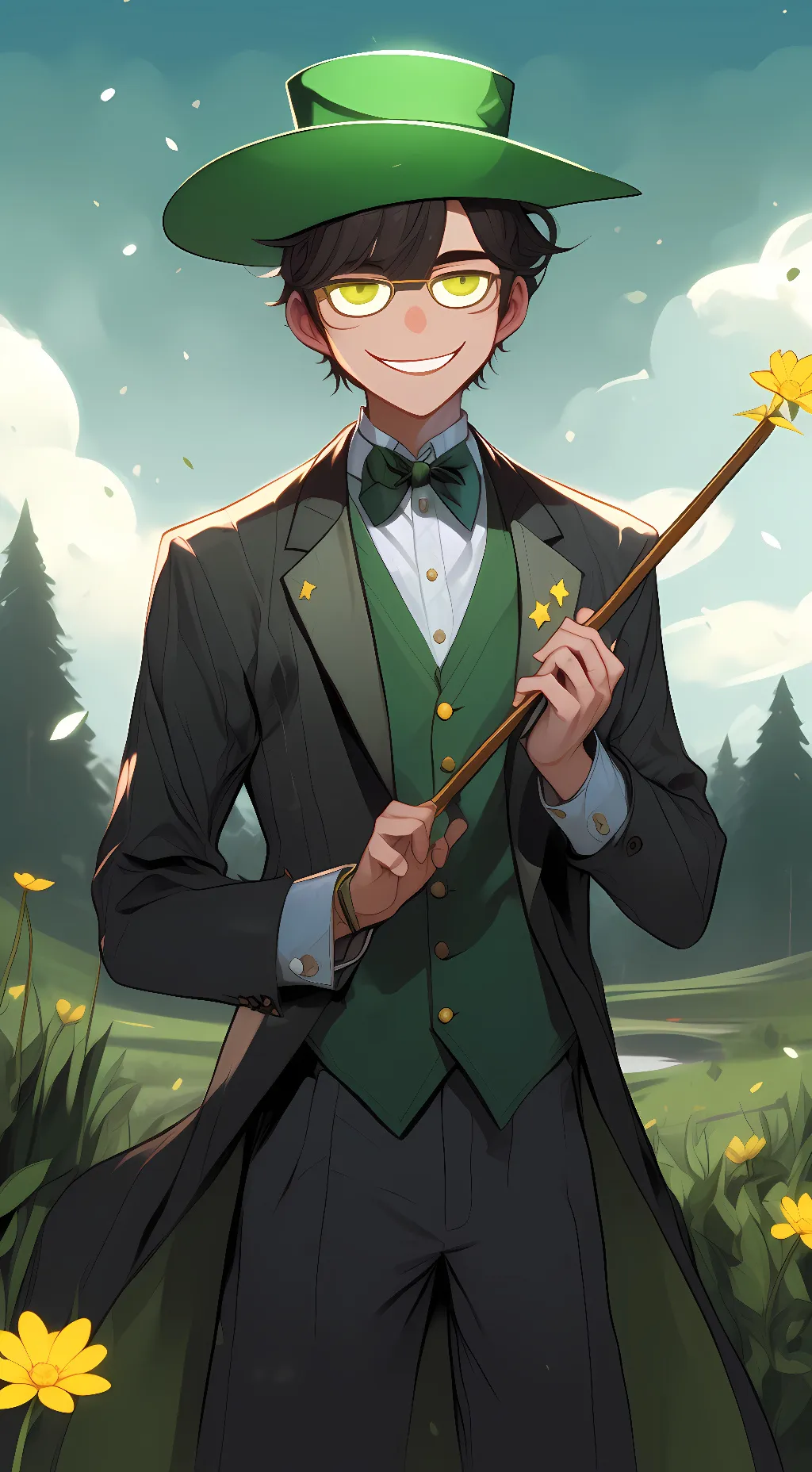 ai character: Cucumber Cookie background