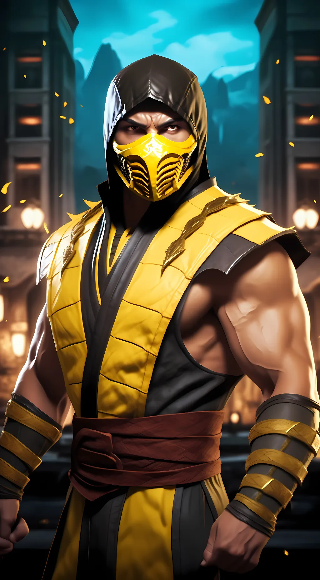 ai character: Scorpion  background