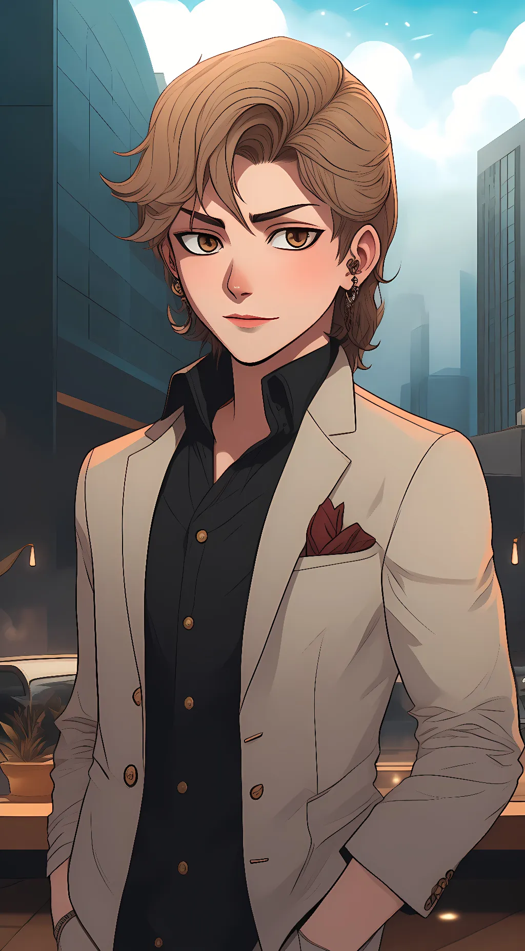 ai character: Bakugo  background