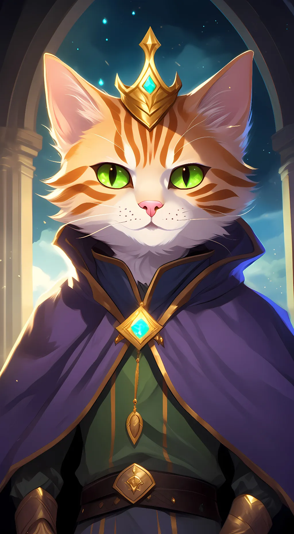 ai character: King Stripes background