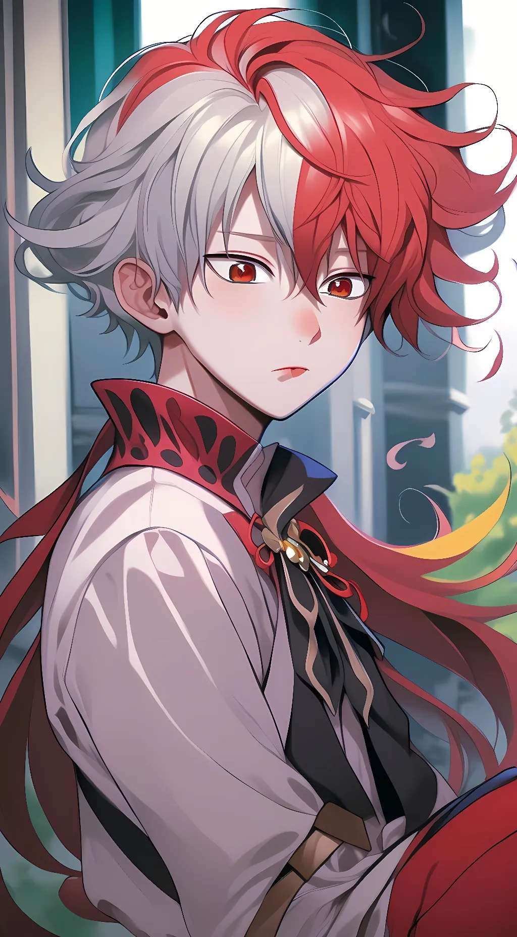 ai character: shoto Todoroki  background