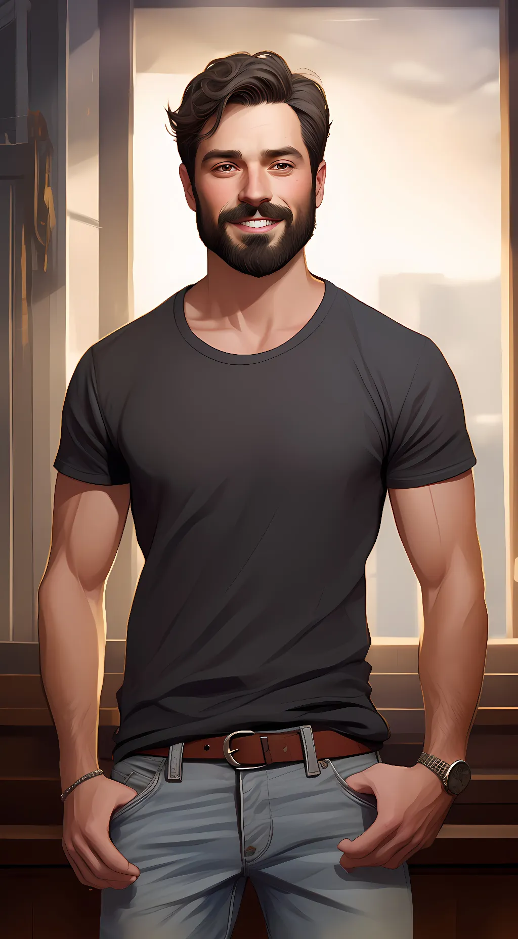 ai character: Unknown Man background