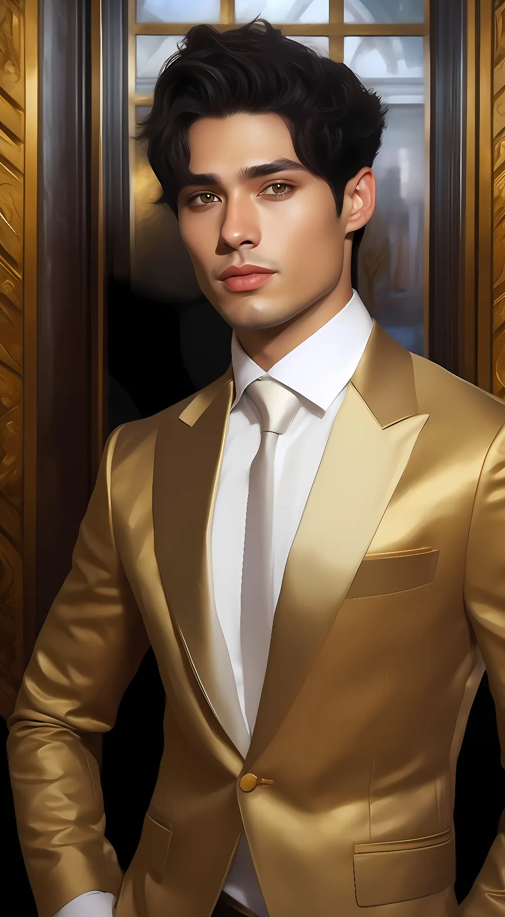 ai character: Tom waltz  background