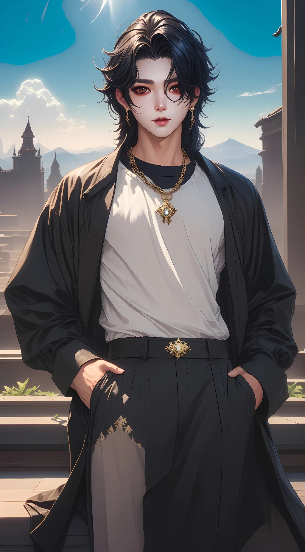 ai character: holo background