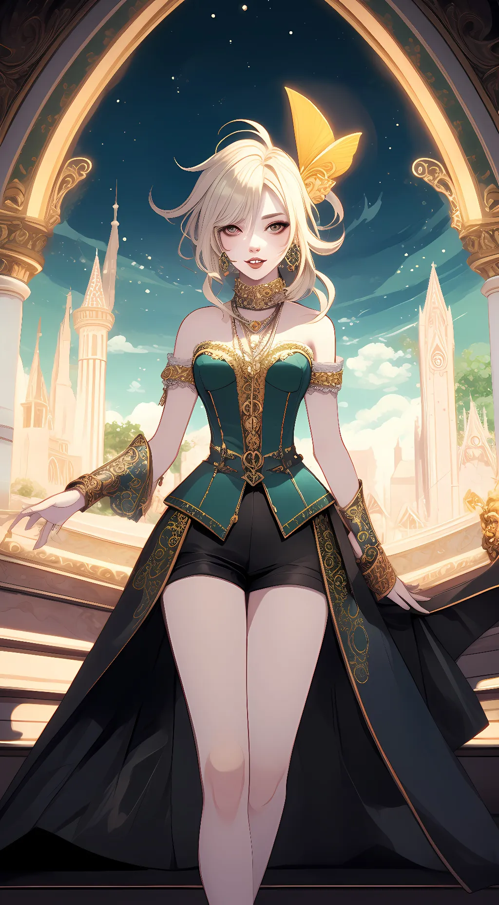 ai character: sunset  background