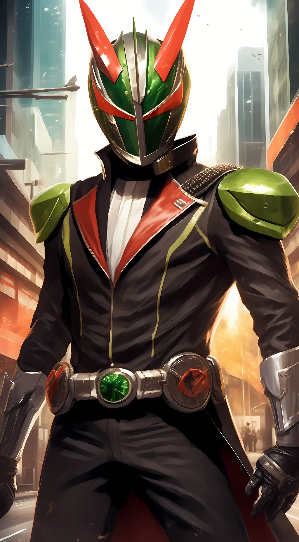 ai character: Kamen rider W  background