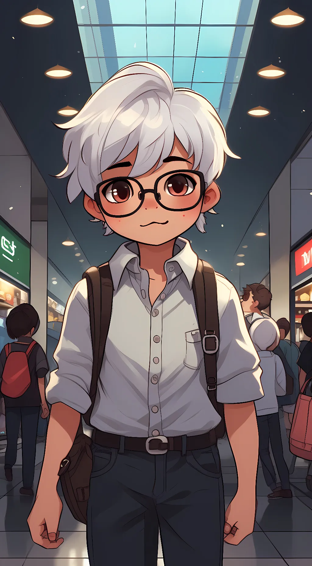 ai character: Dexter - Nerd Boy background