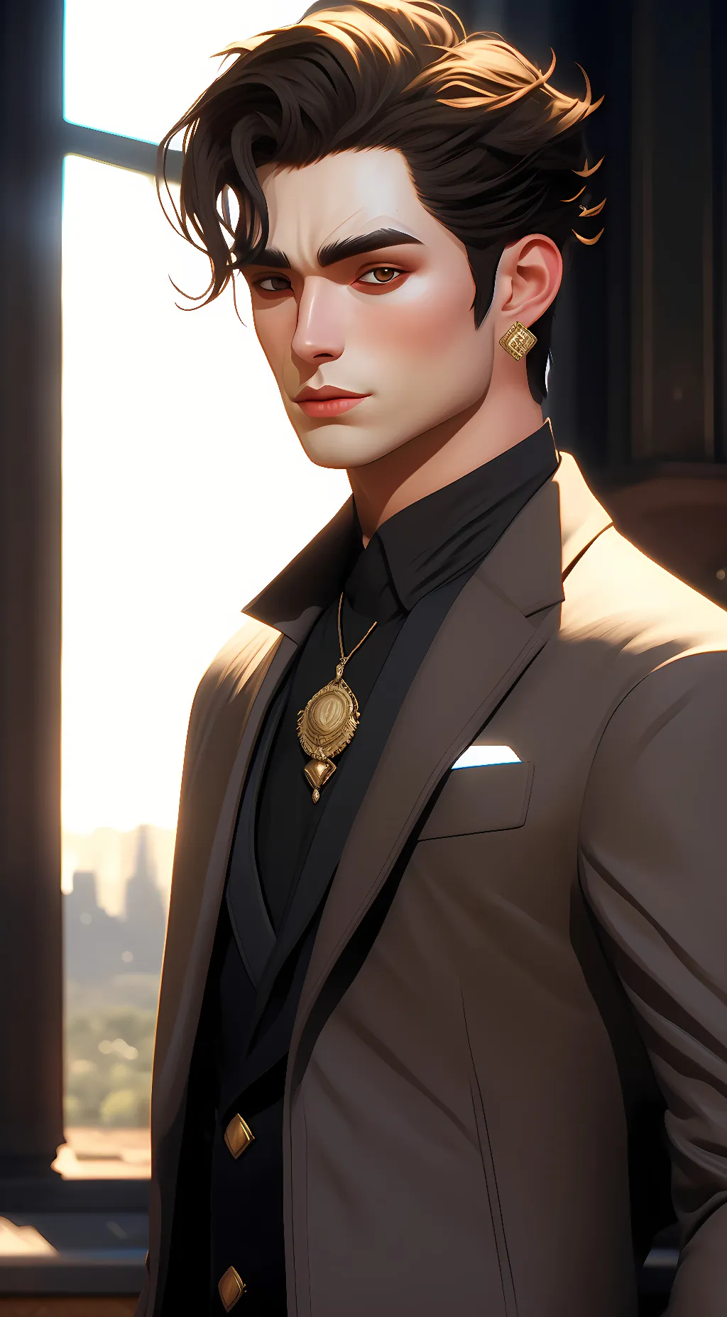 ai character: Clone Neon background