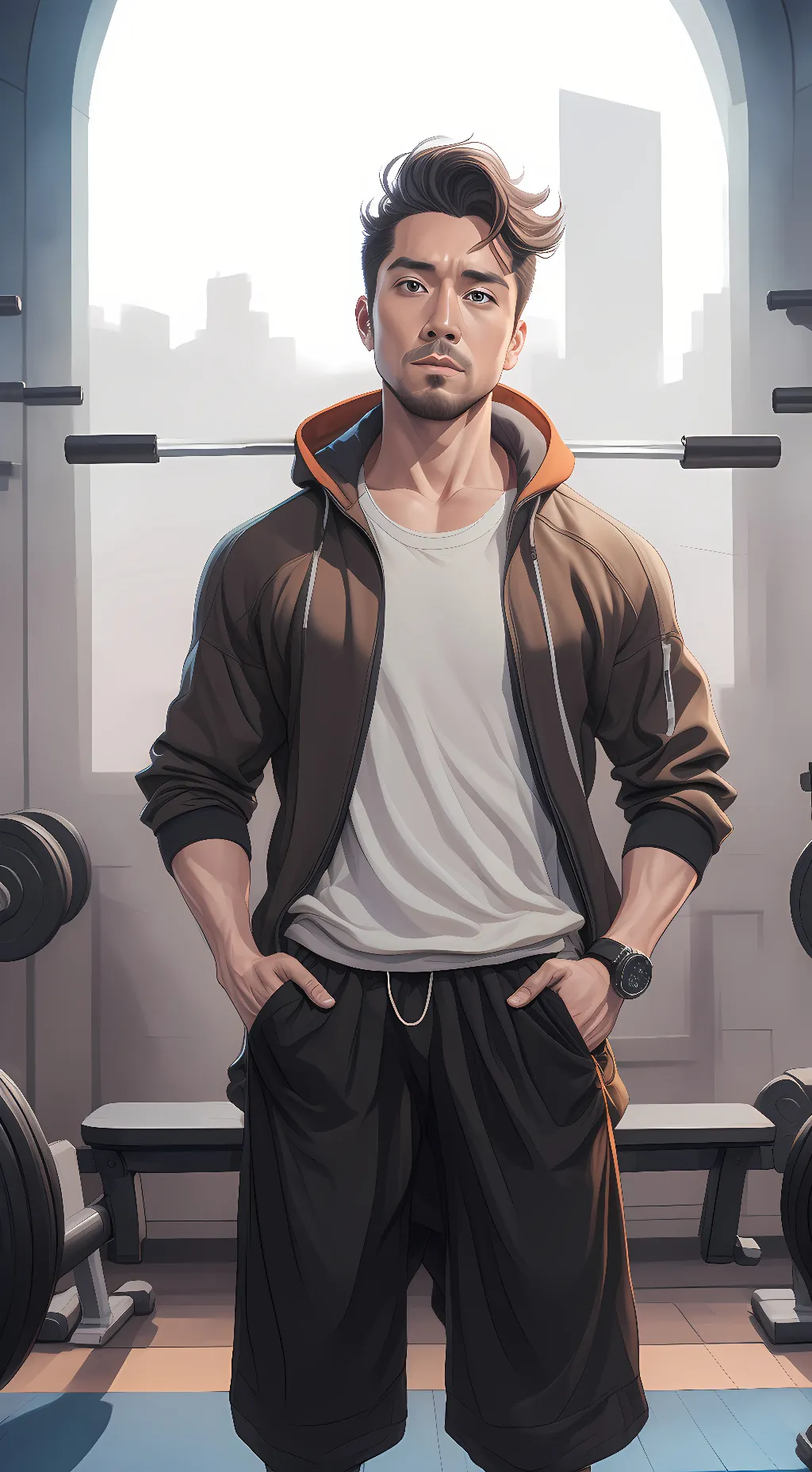 ai character: Patrick  background