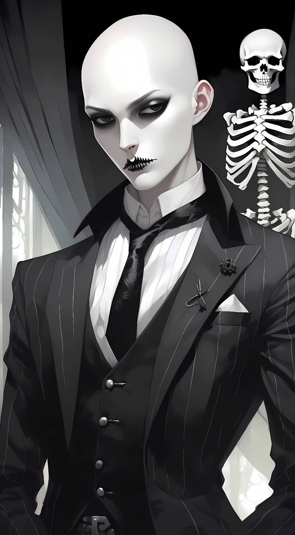 ai character: Jack Skellington background