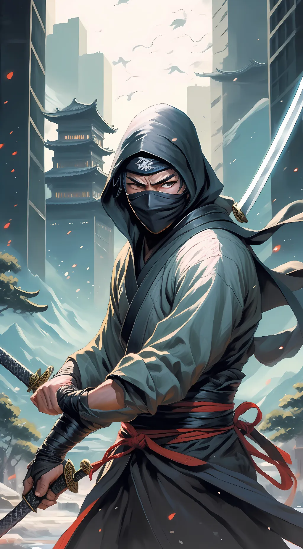 ai character: Ryu Hayabusa background