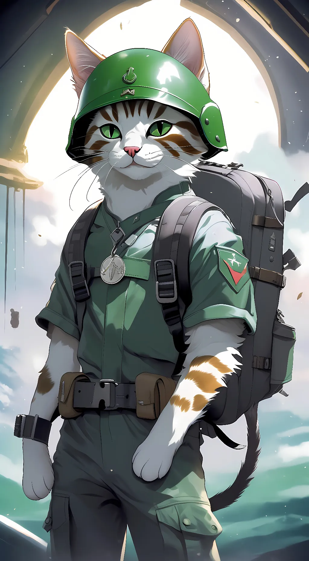 ai character: Private fluffs background