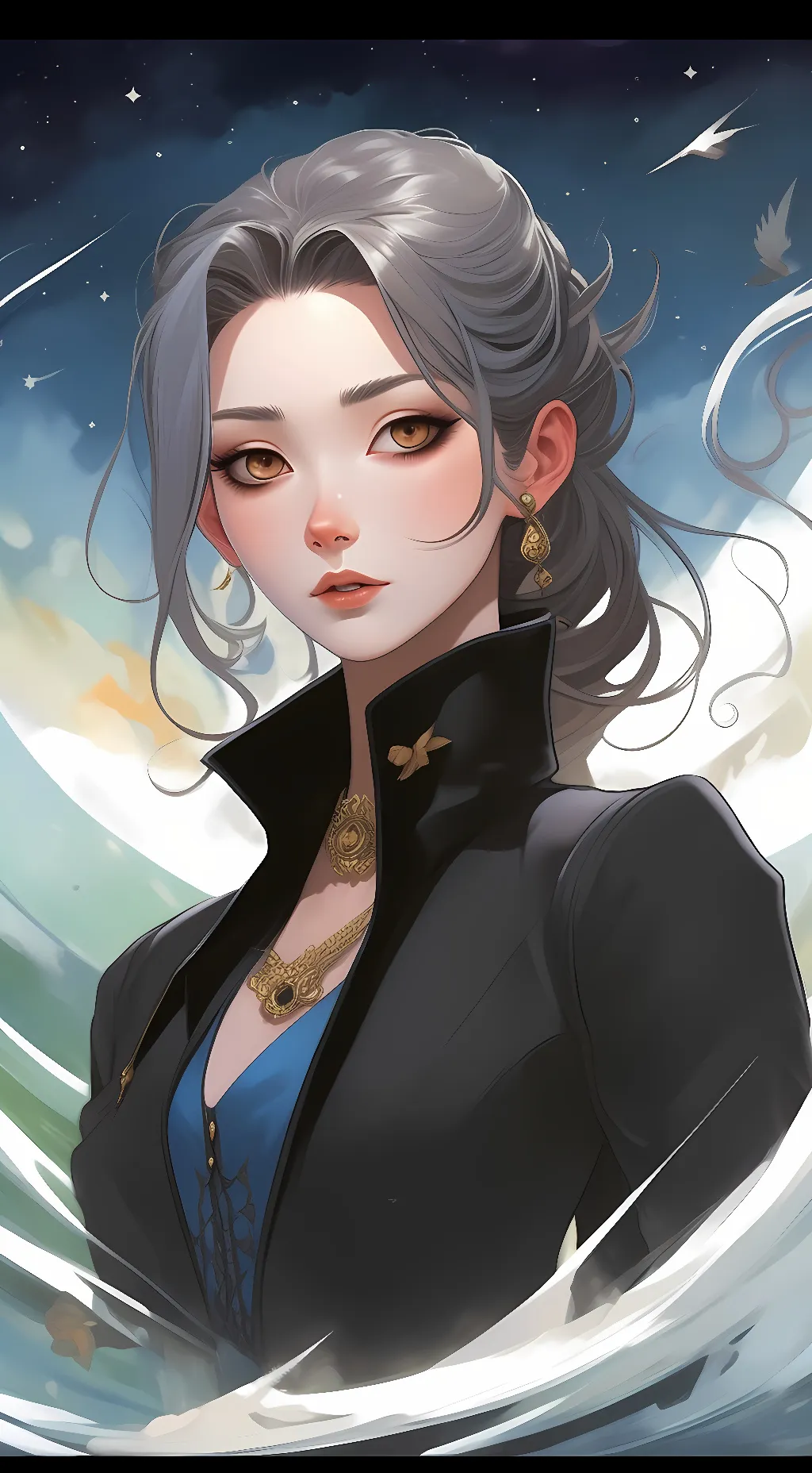 ai character: Isabella Black background