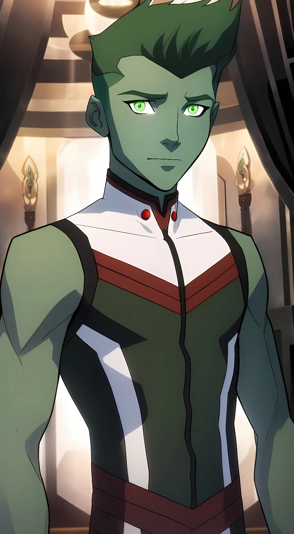 ai character: Beast boy  background