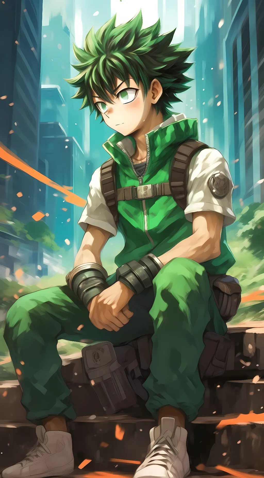 ai character: Deku background