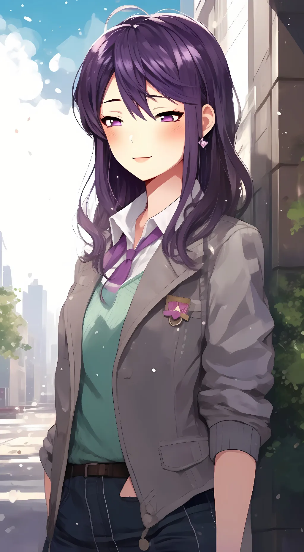 ai character: DDLC Yuri background