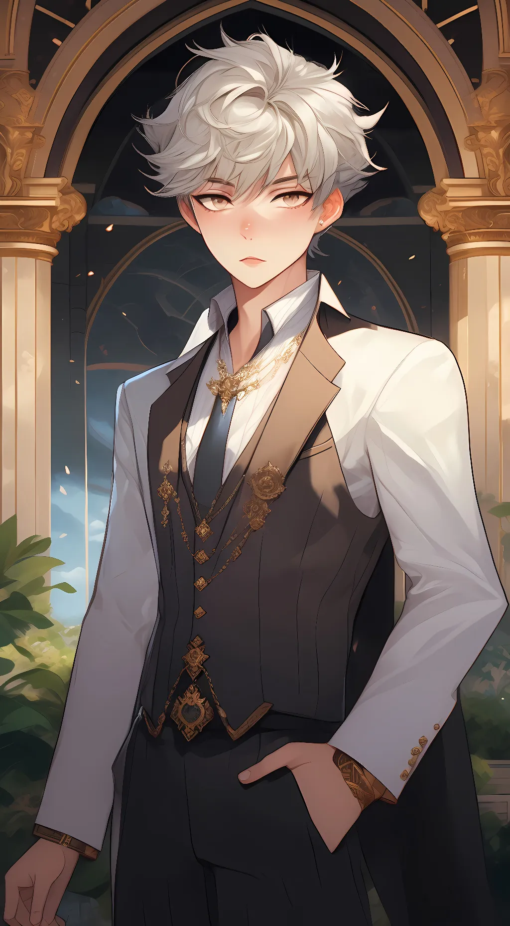 ai character: Katsuki Bakugou  background