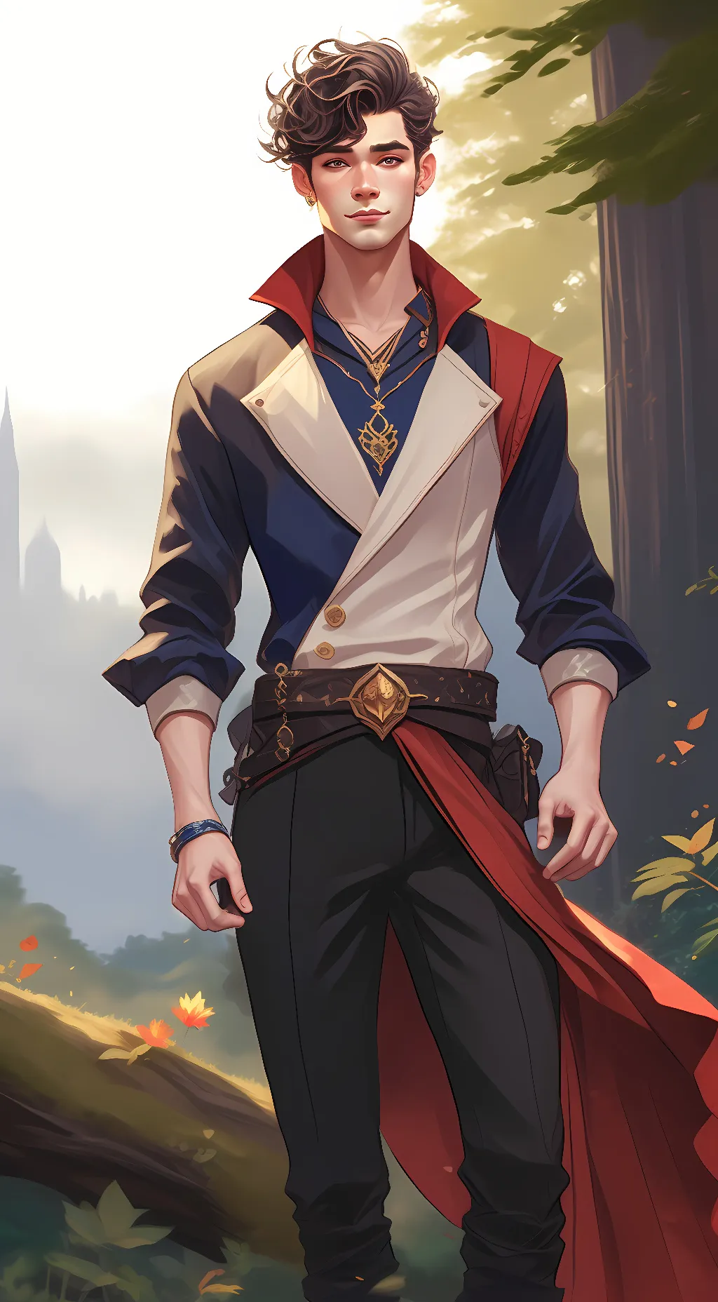 ai character: Forest background