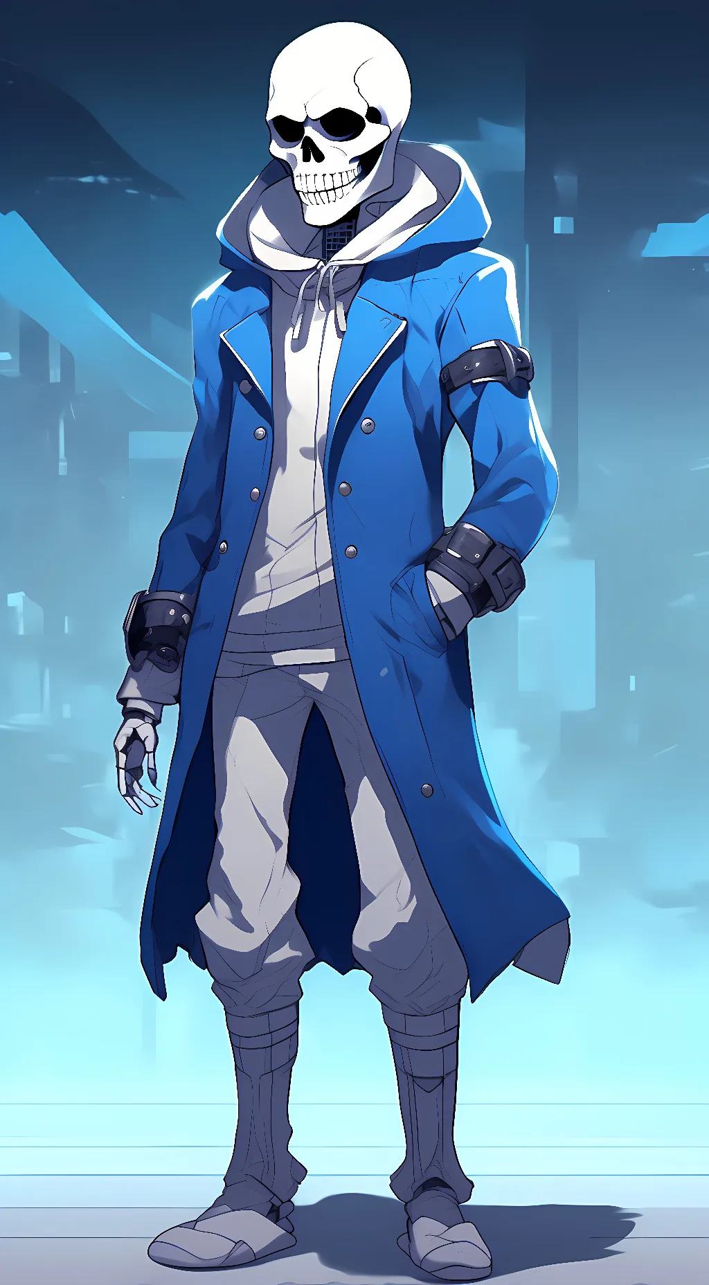 ai character: error404 sans background