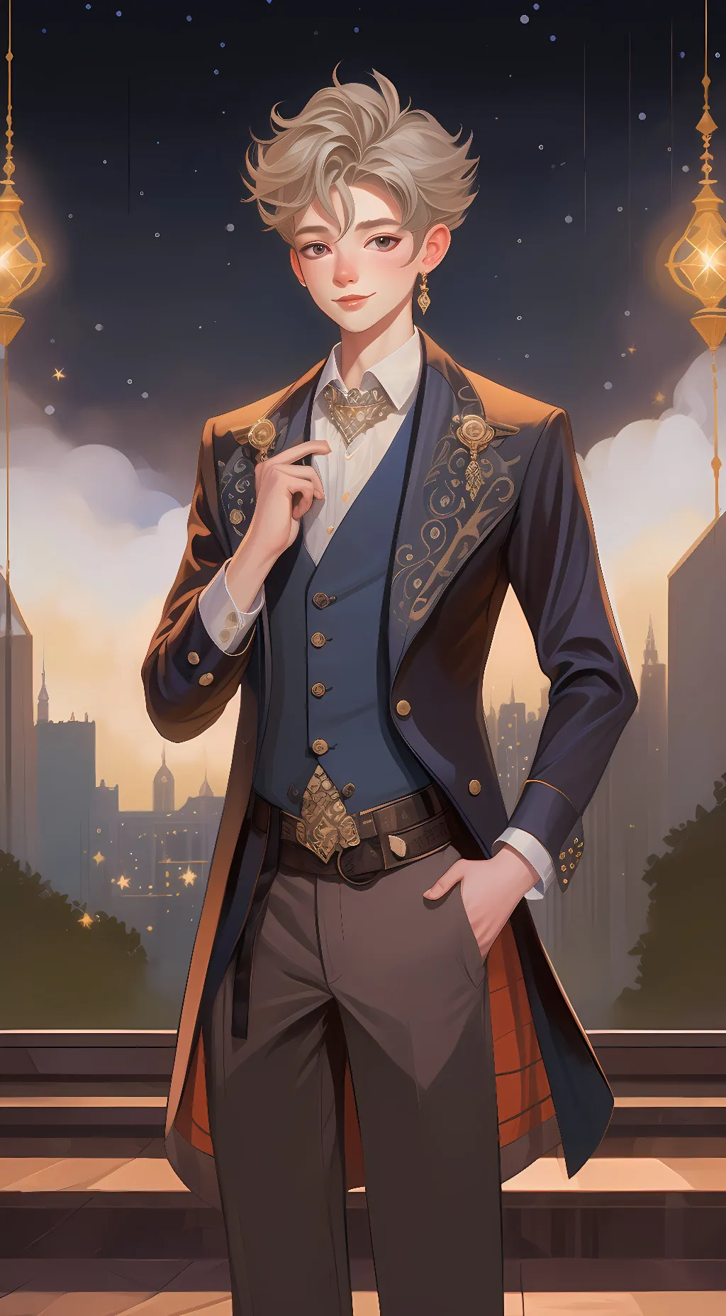 ai character: Arthur Sanderson background