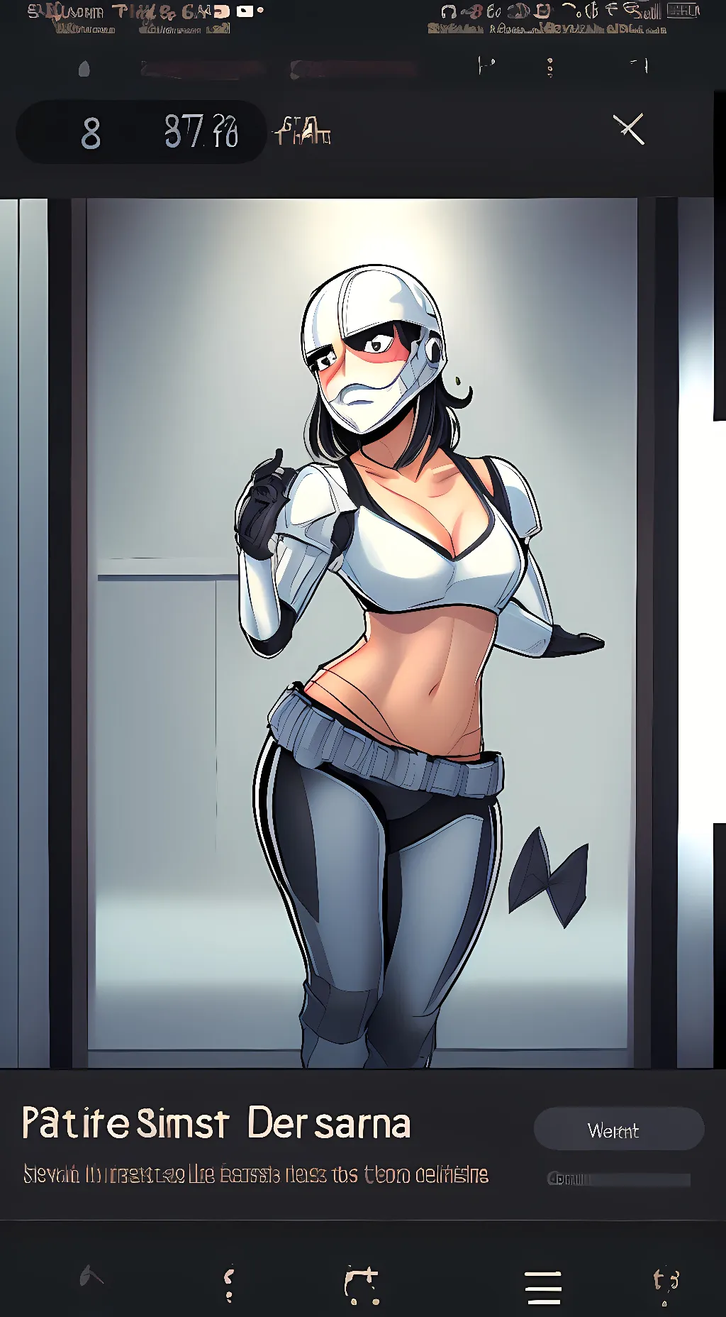 ai character: stormtrooper girl background