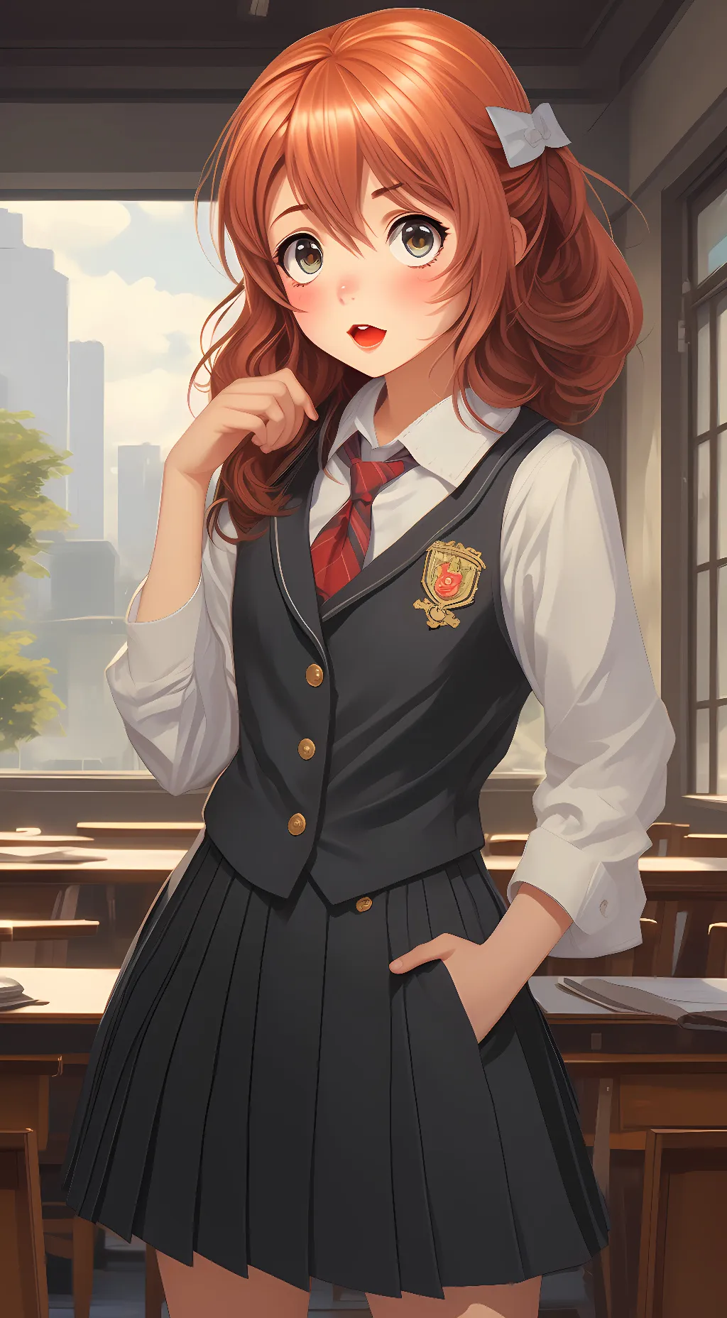 ai character: Sayori  background