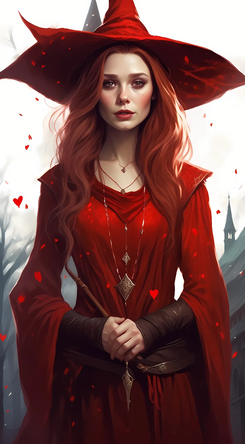 ai character: Scarlett Witch  background