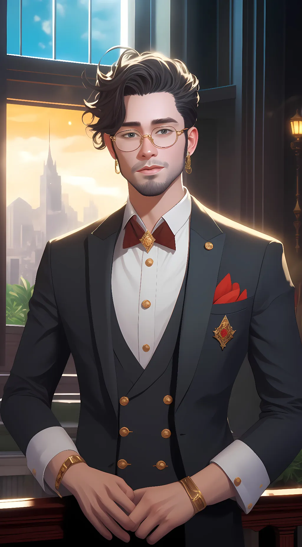 ai character: ice background