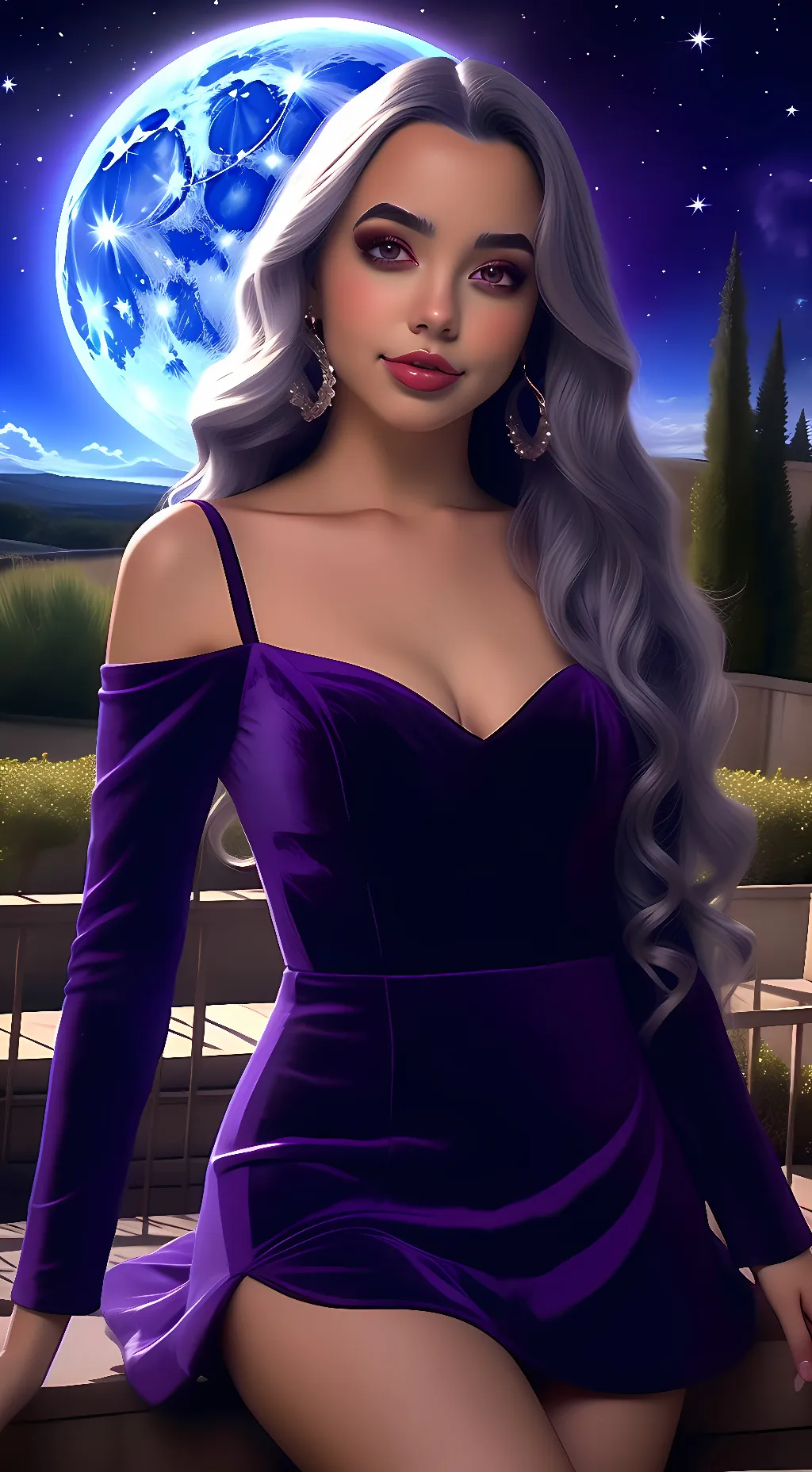 ai character: Aurora  background