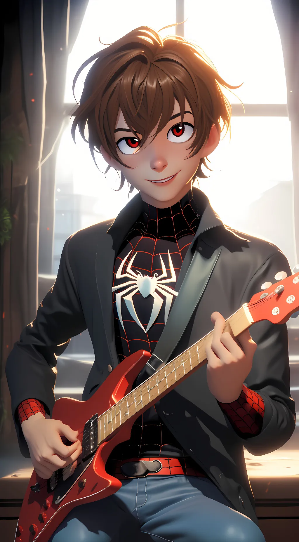 ai character: Spider-Spritz background