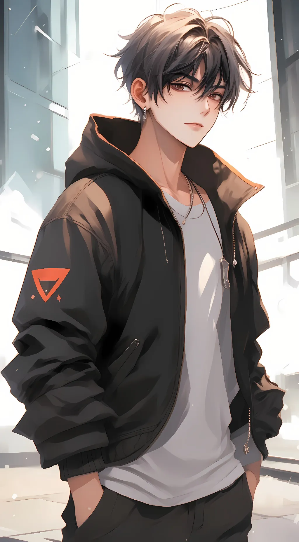 ai character: Akio  background