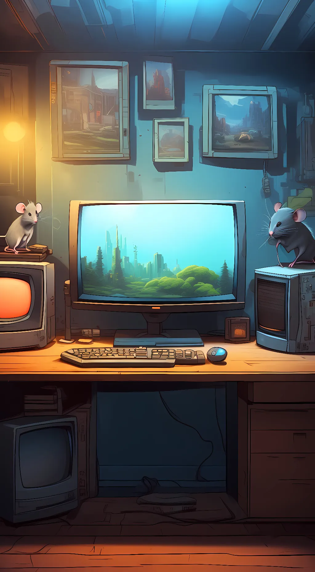 ai character: The test background