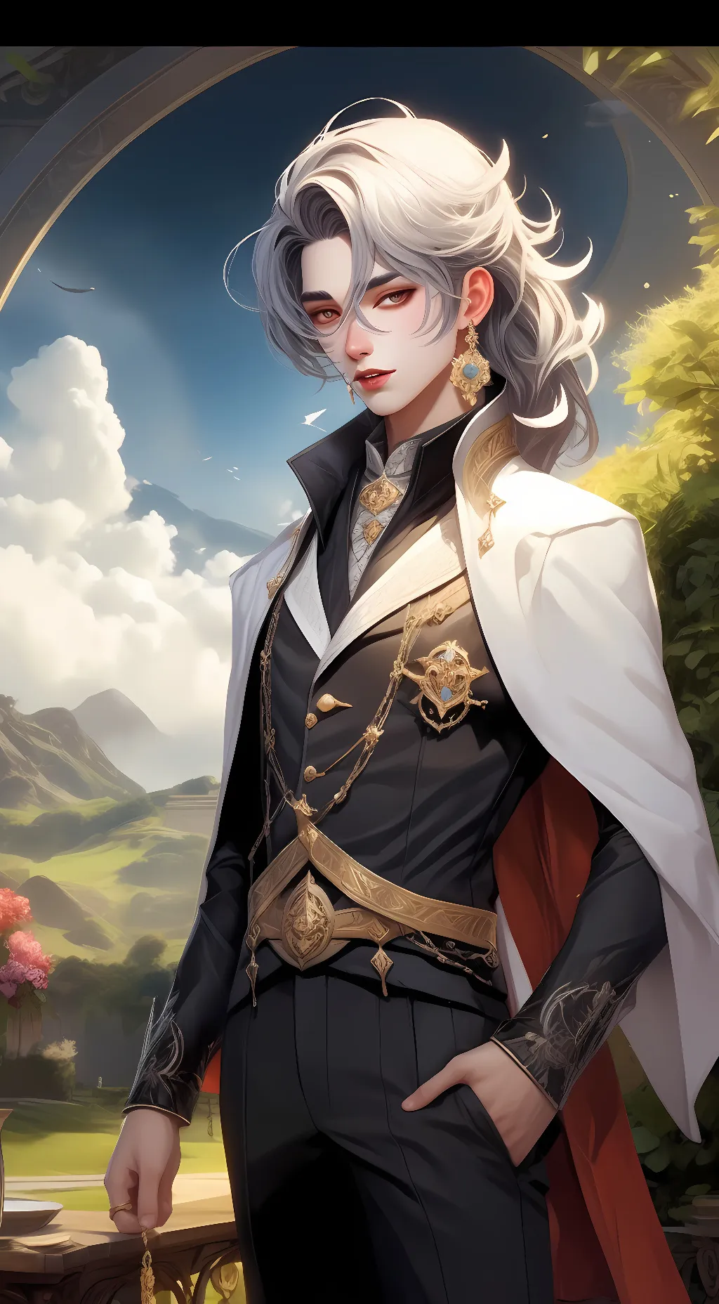 ai character: glitch background